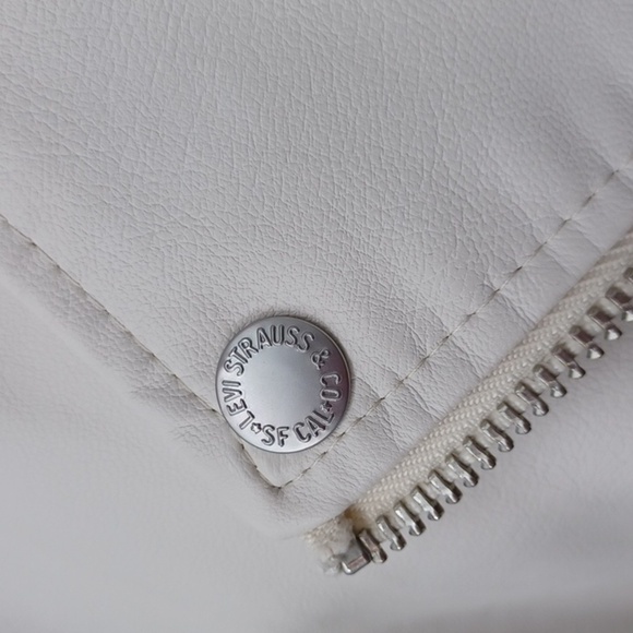 Levi Strauss & Co. Plus Faux Leather Belted Motorcycle Jacket - Picture 6 of 12